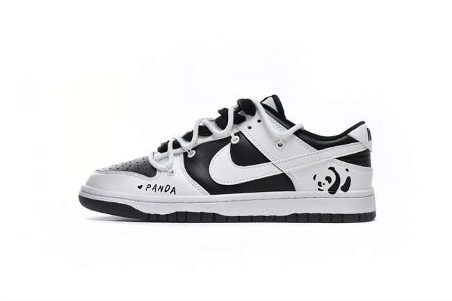 Men's Dunk Low White/Black Shoes 0350 Men's Dunk Low White/Black Shoes 0350